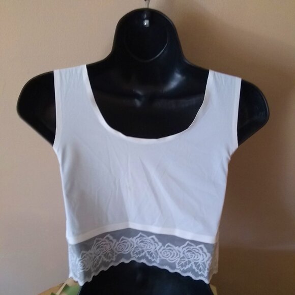 L/XL White Lace Boudoir Bralette w. Matching Floral Earrings! Feminine Seductive - Picture 4 of 14